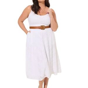 Torrid White Lace boho Midi Dress